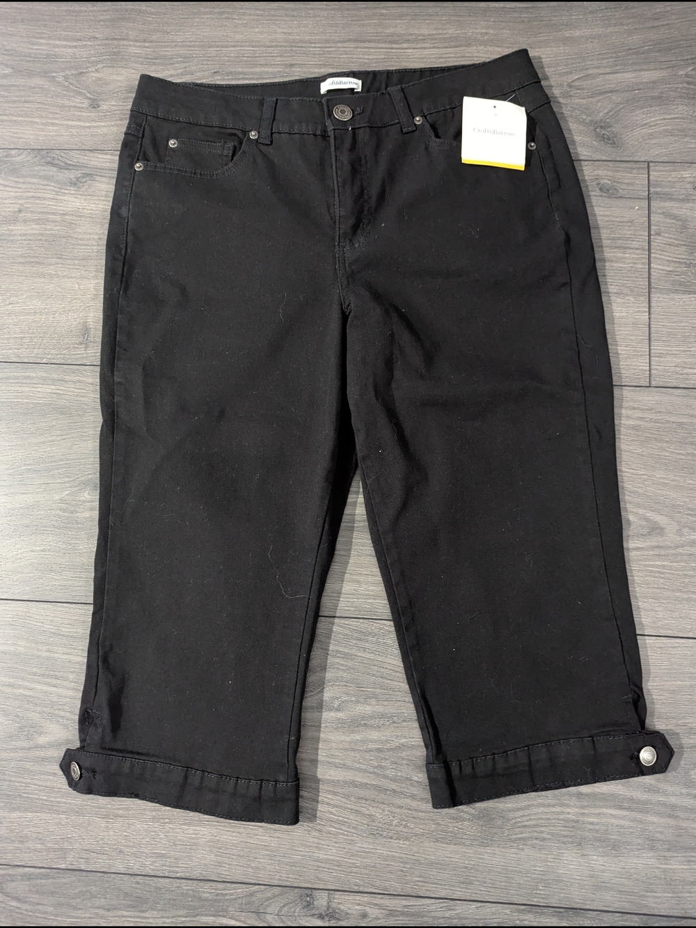 croft & barrow Black Cropped Capri Jeans